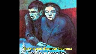 Georges Brassens Il N'Y A Pas D'Amour Heureux French & English Subtitles