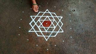 Aadi 1 special kolam|aadi madham easy muggulu| 7*4 dotsSimple rangoli|Beautiful rangoli