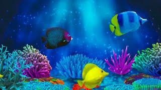 Baby Lullaby. Soothing fishes.Calming Undersea Animation. Aquarium  