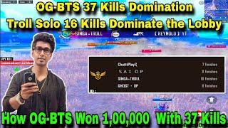 How OG-BTS Won 1,00,000 Trophy 37 Kills || PUBG MADAN || madan op || OG-BTS || MADAN