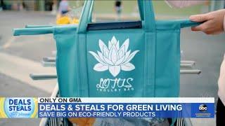 Good Morning America features Lotus Sustainables - Lotus Trolley Bag on Deals & Steals GMA