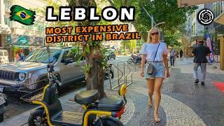 LEBLON: Walking in Brazil's MOST EXPENSIVE Neighborhood | Rio de Janeiro, 2024 【 4K UHD 】