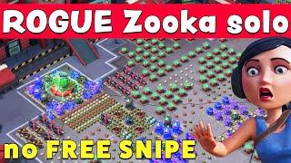 a Zooka SOLO on ROGUE - ROCKET LAUNCHER standing  BOOM BEACH gameplay/operation attack strategy