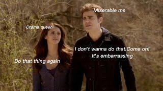 Stefan and Elena being chickens for 3 minutes 15 seconds straight