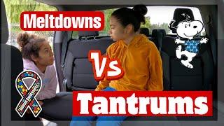 Autistic non verbal girl tantrums VS meltdowns! | Autism life with Ashy