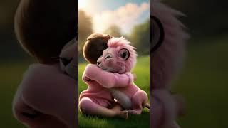 Cute baby and lion  #baby #lion #cutebaby #babyshorts #funny #funnyshorts #funnyvideo