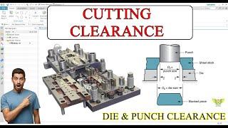 Cutting Clearance Die and Punch  Sheet metal die clearance punch and die design #presstooldesign