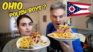 Brits Make [Ohio Polish Boys] for the first time ! (Using Homemade Kielbasa)