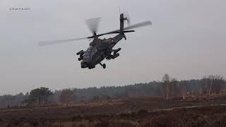 RNLAF Ah-64 Apache Helicopter At GLV-5 Oirschotsche Heide 26 Nov 2020