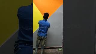 geometric wall painting#shorts #omsaicreative