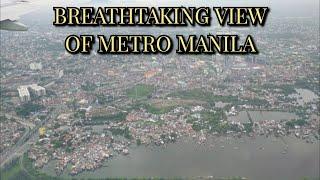 Breathtaking View of Metro Manila (Aerial Video Captured from the Plane)