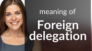 Understanding "Foreign Delegation": A Simple Guide