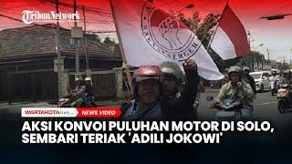 Aksi Konvoi Puluhan Motor di Solo, Sembari Teriak 'Adili Jokowi'