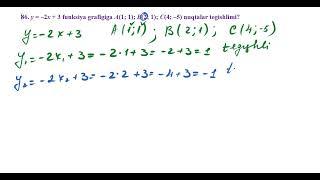 7-sinf algebra darsligi 7-sinf kursini takrorlash mavzusi 86-mashq