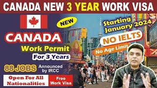  Get 3-Years CANADA Work Visa in 2024 For These 88 Jobs in Canada | Canada Work Permit 2024 