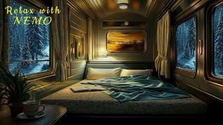 Winter Night Train Journey with Relaxing Train Sounds ️ Cozy Sleeper Car Ambience for Sleep & Relax