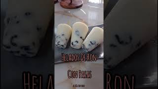 HELADOS DE RON CON PASAS/DELICIOSOS HELADOS SIN CREMA DE LECHE/HELADO CREMOSO