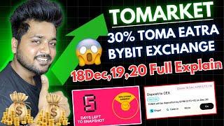 Tomarket 18,19,20Dec Kya होगा Full Explain  30% Extra token task | Bybit Exchange  New update