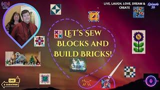 Let's Get Sewing & Building Lego Bricks!  EP 31 #diy  #sewing  #quilting  #lego  #doityourway #live