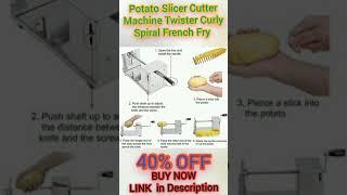 Potato Slicer Cutter Machine Twister Curly Spiral French Fry 