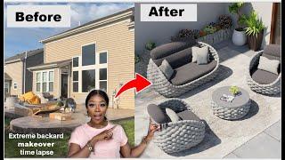 EXTREME  Backyard Makeover. BEFORE and AFTER. Decorate my backyard with me pt.3
