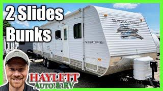 (Sold) 2010 North Country 32BHDD Two Slide Private Bunkhouse Used Travel Trailer