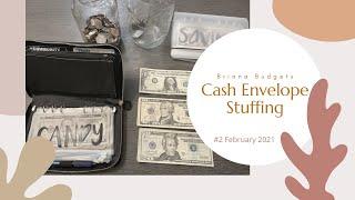 Cash Stuffing #2 February 2021 // Dave Ramsey Inspired // Briana Budgets