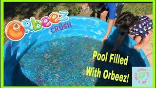 Kids Fill pool With Orbeez Water Beads! Stay at Home Water Play!