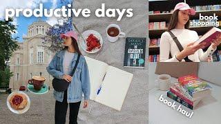 *productive* days  bookstore vlog, book haul & life in athens