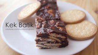 Cara buat Kek Batik biskut marie