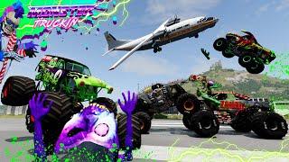 Monster Jam INSANE Racing, Freestyle and High Speed Jumps #35 | BeamNG Drive | Grave Digger