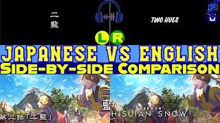 Pokemon: Hisuian Snow: Ep 3 - Two Hues ️ - Side-by-side Comparison (JPN VS ENG)