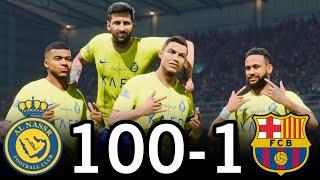 FC 24- MESSI RONALDO NEYMAR & MBAPPE | ALL STARS | AL NASSR 100-1 PSG #fc25