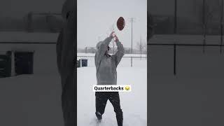 You ever play football in the snow?  #collegefootball #americanfootball #nfl