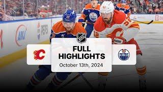 Flames at Oilers | October 13, 2024 | NHL Full Game Highlights