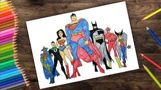 Justice league drawing  - justice league cartoon