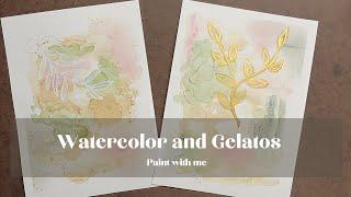 Intuitive Abstract Watercolor and Gelato painting Demo Inspiration #mixedmedia #art #watercolor