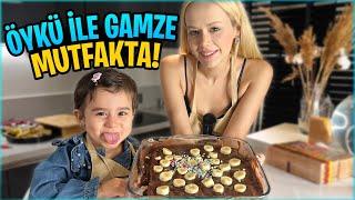 GAMZE VE ÖYKÜ MUTFAKTA / BİSKÜVİLİ PASTA YAPTIK!!