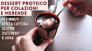 COLAZIONE PROTEICA GOLOSA SENZA COTTURA SENZA GLUTINE, ZUCCHERO E UOVA | DESSERT caffè e cioccolato