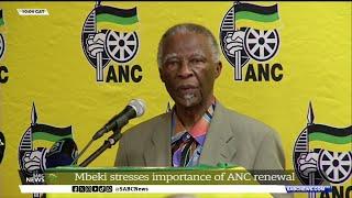 Mbeki emphasizes importance of ANC renewal