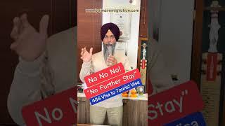 No No No! "No Further Stay" 485 Visa to Tourist Visa