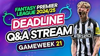 FPL GW21 LIVE DEADLINE STREAM  Any Early Liverpool Team News  | Fantasy Premier League 2024/25