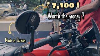 Royal Enfield Hunter 350 Bar end Mirrors | Official Mirrors | Rebel Red all Accessories