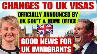 GOOD NEWS! UK Government & Home Office Announces Changes To UK Visas | Relief To Immigrants in 2025