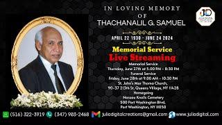 Memorial Service - Thachanalil G. Samuel