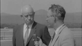 1959 Retired General of the Army Omar Bradley interviewed at Woodrum Air Field