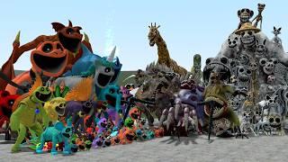 ALL POPPY PLAYTIME SMILING CRITTERS VS ALL ZOOCHOSIS AND ZOONOMALY MUTATED ANIMALS In Garry's Mod!