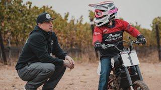 Carey Hart Starts Off Daughter on the eFTR Jr - Indian Motorcycle