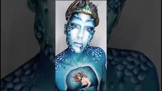 ocean makeup #bodypaint #bodypainting #maquillador