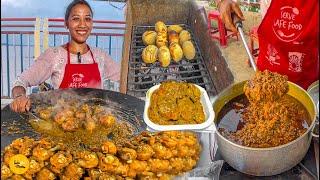 Beautiful Nepali Didi Ka Bihari Style Chicken Litti Making In Patna Rs 80/- Only l Patna Street Food